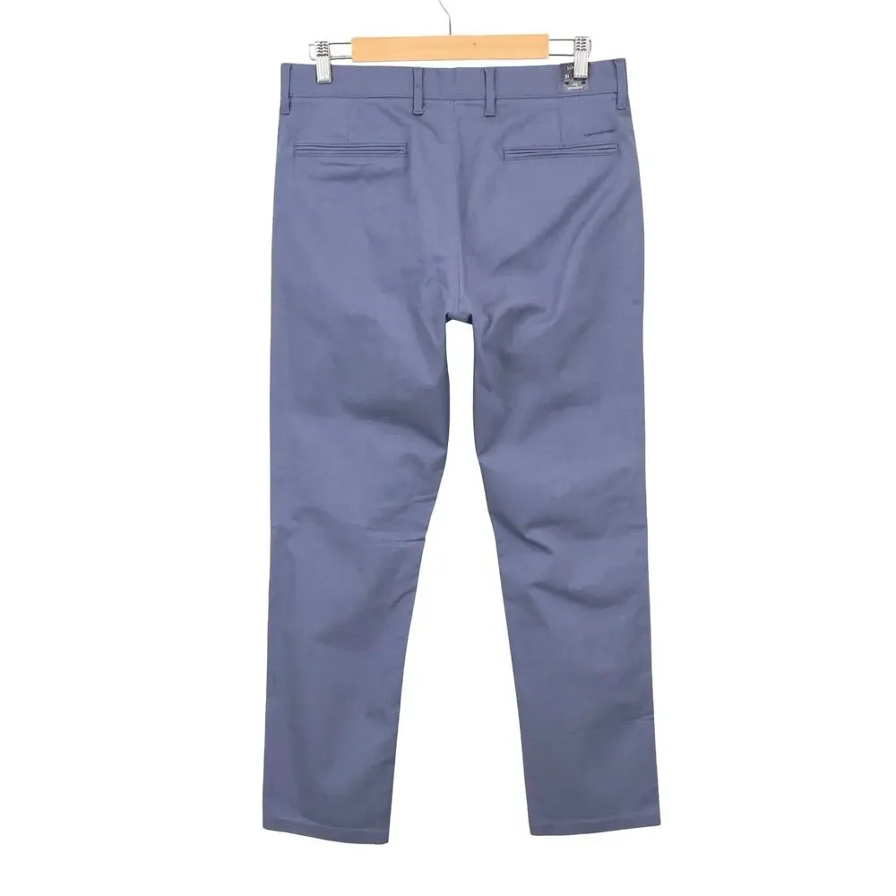 NWT J.Crew Men's 770 Straight-Fit Tech Oxford Pant Navy Oxford Blue Size 31x30